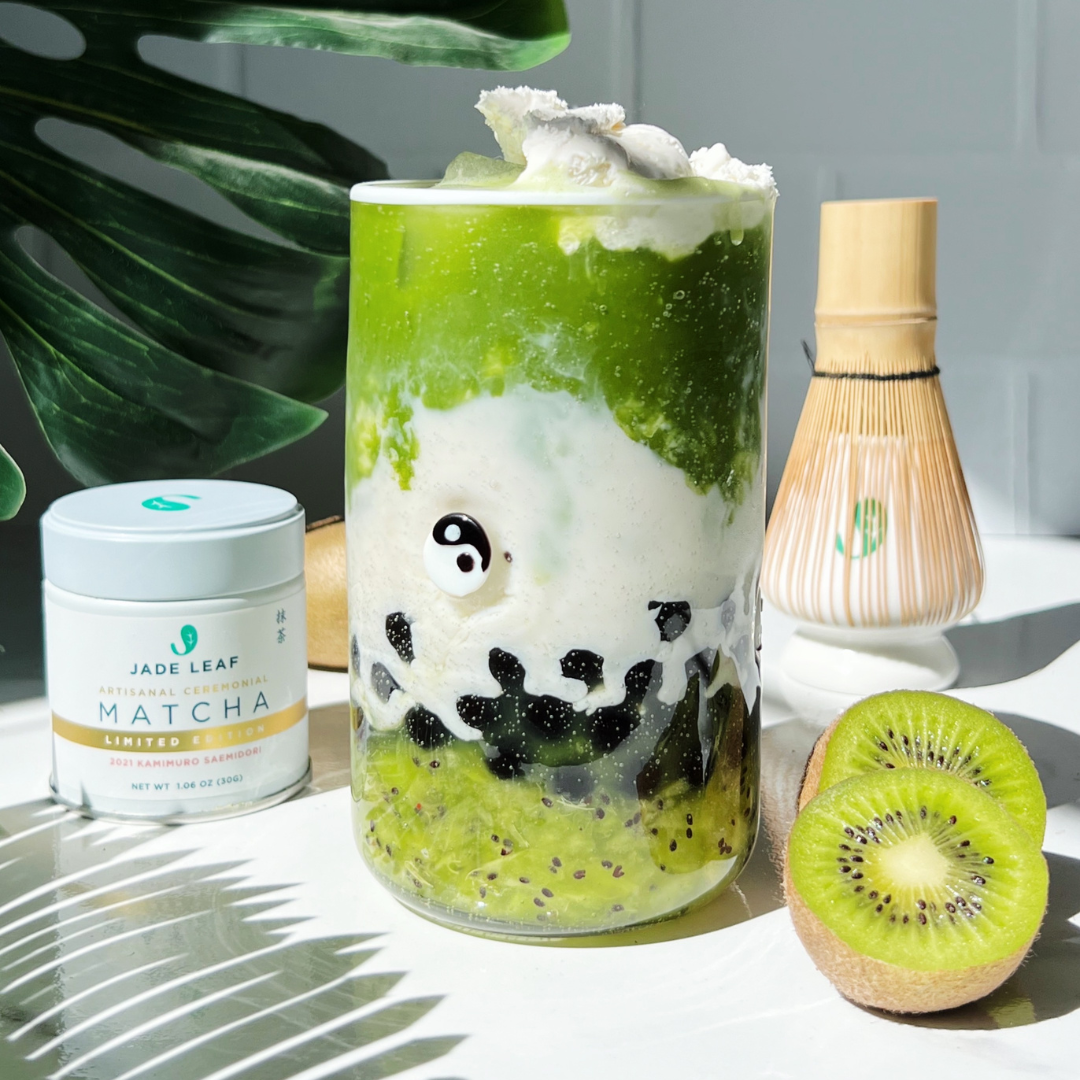 Green Tea Latte Matcha Boba Tea Kit / Gift Box Includes Tea Powder, Tapioca  Pear 