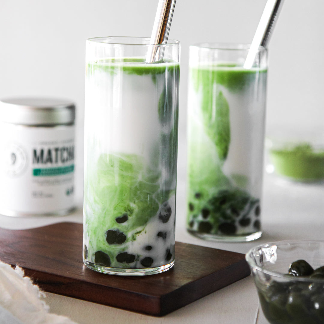 Green Tea Latte Matcha Boba Tea Kit / Gift Box Includes Tea Powder, Tapioca  Pear 