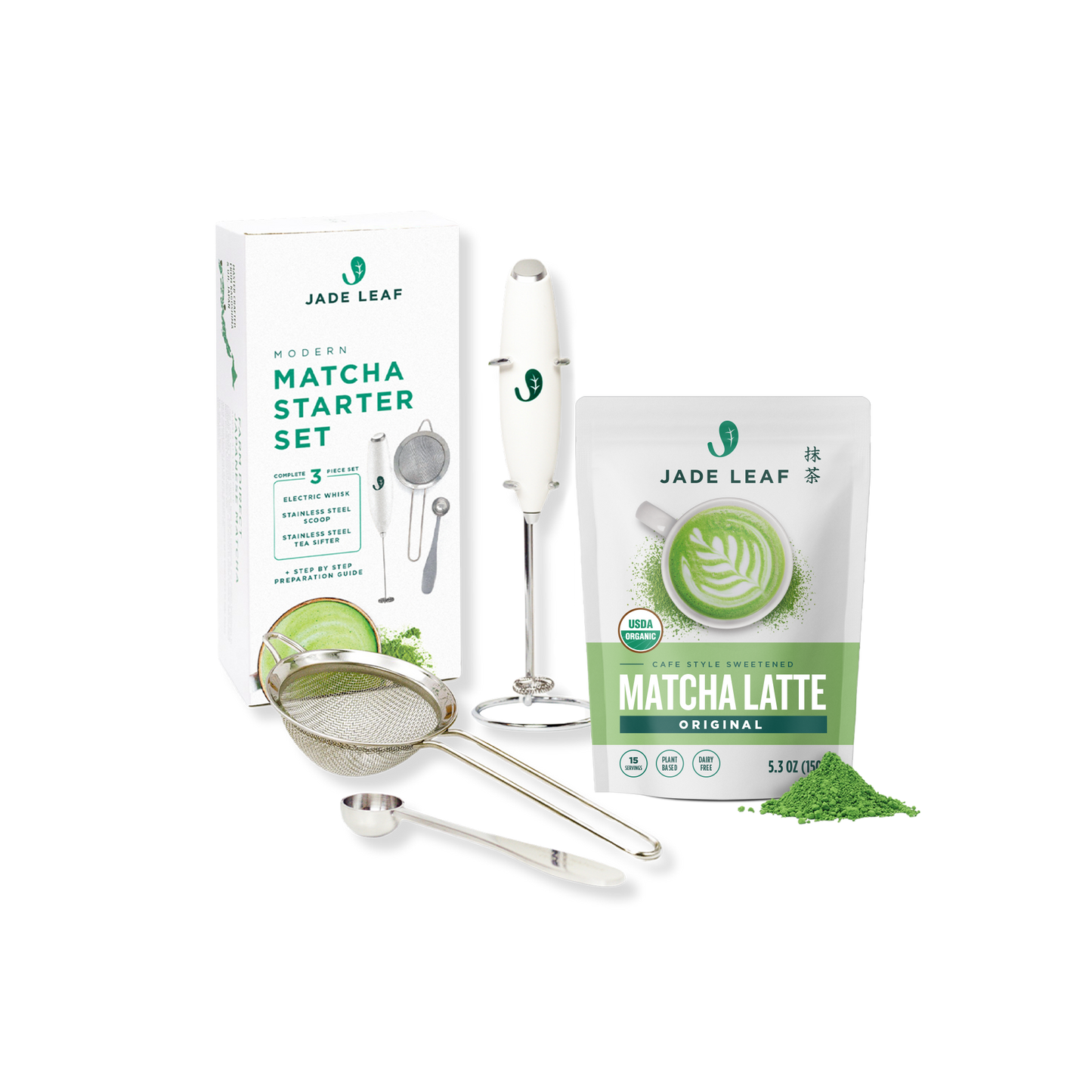 Cafe Style Matcha Latte Mix Starter Bundle